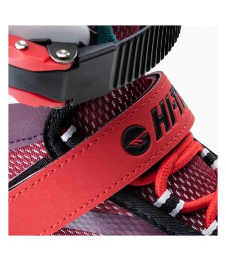Patins À Roulettes Alignées Rizzo Femme 39 Fr Noir Blanc Violet Foncé Hi-Tec