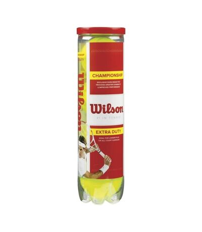 Wilson Balles de tennis de championnat (lot de 4) (Jaune) (Taille unique) - UTRD2084