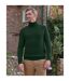 Mens Cashmere Polo Neck Jumper Dark Forest WoolOvers-1