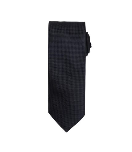 Premier Mens Micro Waffle Formal Work Tie (Pack of 2) (Black) (One Size)