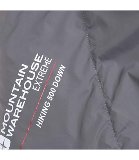Hiking 500 Down Sleeping Bag One Size Grey Mountain Warehouse