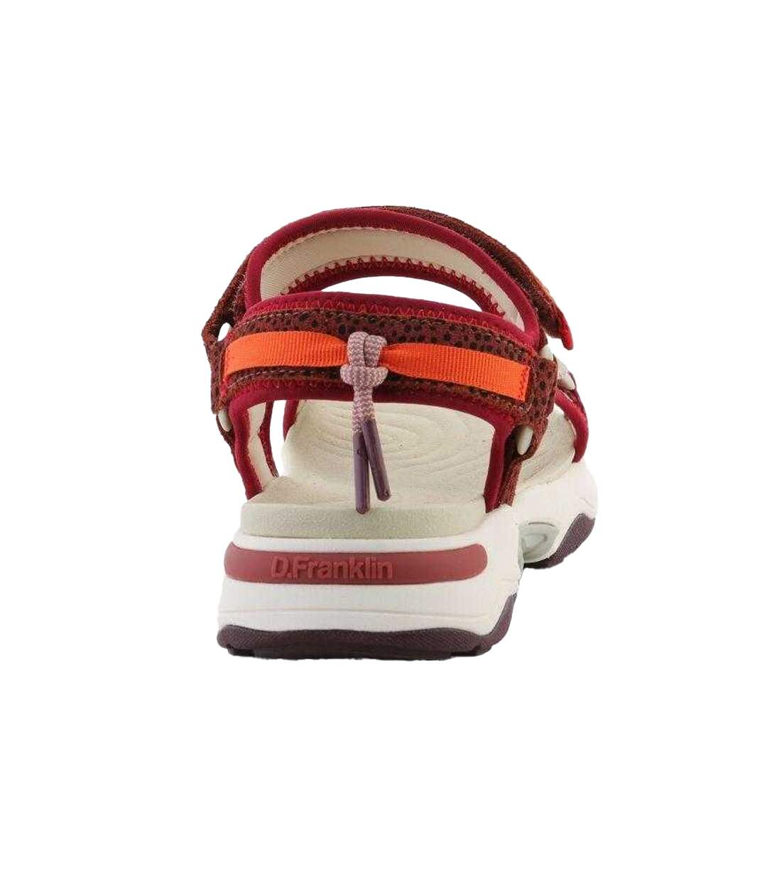 Sandales Motif/style À Rayures Femme Rouge Franklin-2