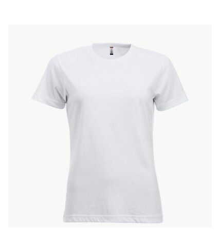 T-shirt new classic femme blanc Clique