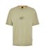 Mens Logo Cotton Crew Neck T-shirt Green Boss-2