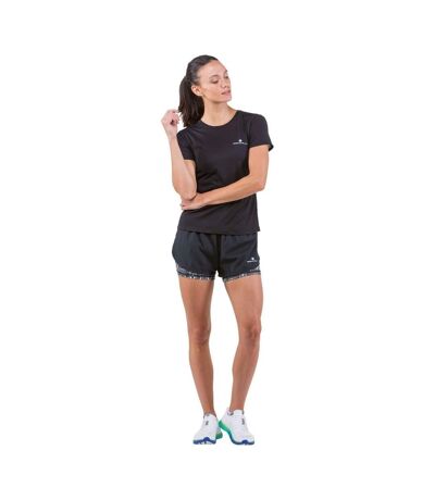 Womens/ladies Core T-shirt Black Ronhill