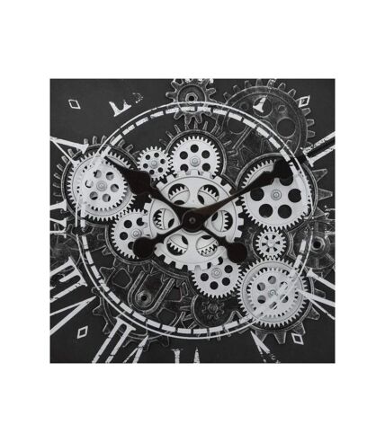 Horloge Murale Vintage Izia 50cm Noir & Blanc
