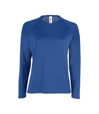SOLS Womens/Ladies Sporty Long Sleeve Performance T-Shirt (Royal Blue)