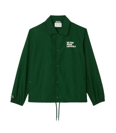Mens Ripstop Lightweight Coach Jacket Green Lacoste