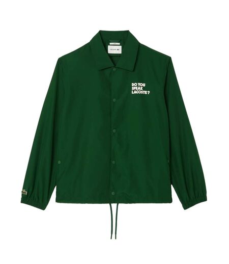 Mens Ripstop Lightweight Coach Jacket Green Lacoste