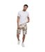 Mens Watchford Camo Cargo Shorts Stone Crosshatch-1