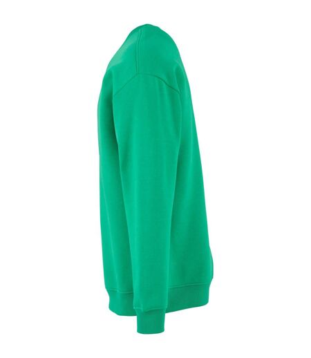 Mens crew neck plain sweatshirt grass green Build Your Brand