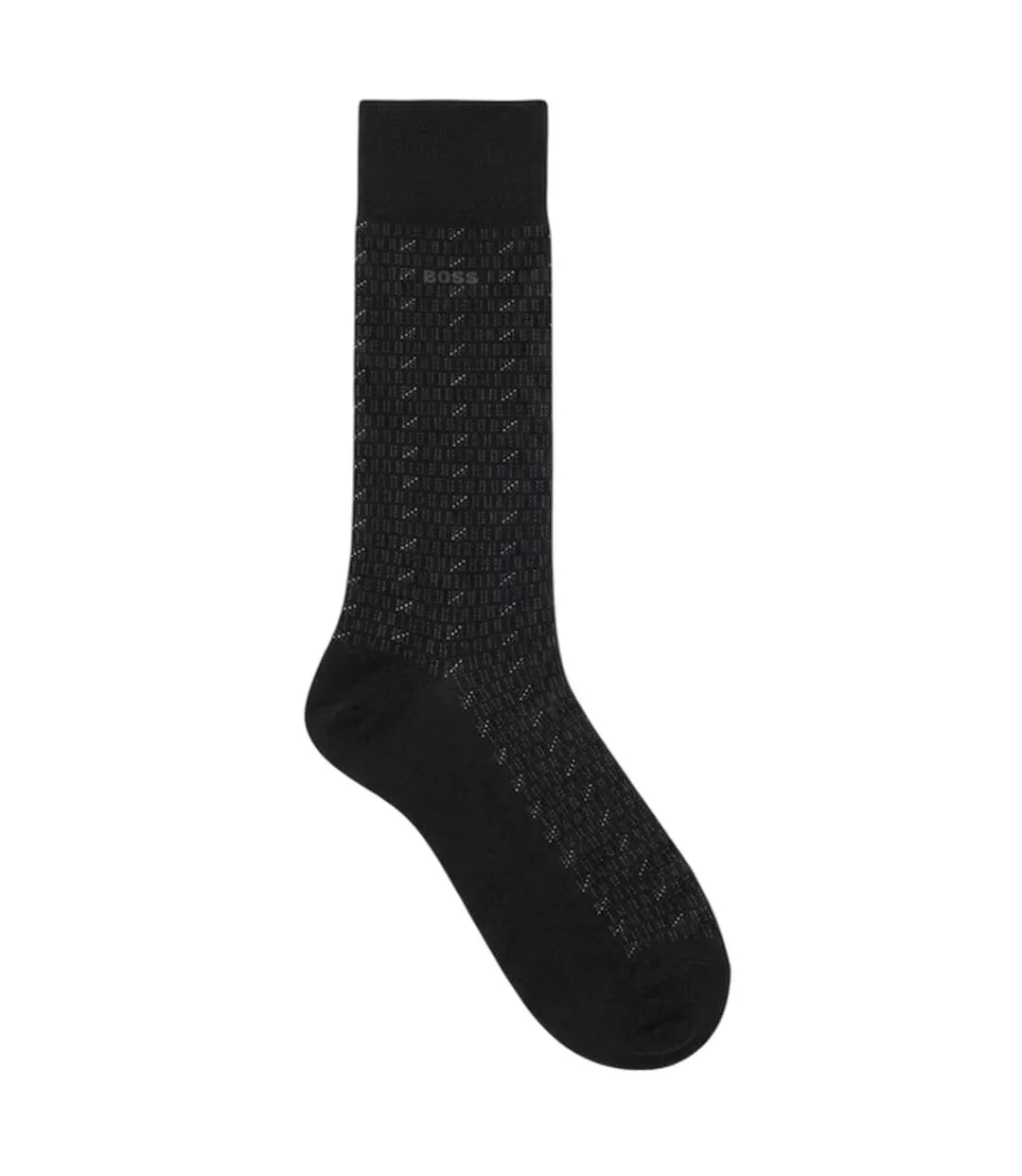 Lot De 2  Chaussettes Motif/style À Motifs Homme Noir Boss-3