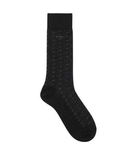 Lot De 2  Chaussettes Motif/style À Motifs Homme Noir Boss