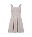 Womens/ladies Striped Shirred Skater Dress Natural Jack Wills-2