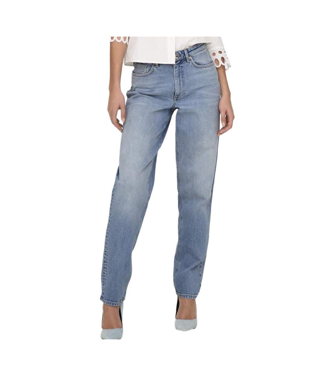 Jean bleu mom femme only juicy-1