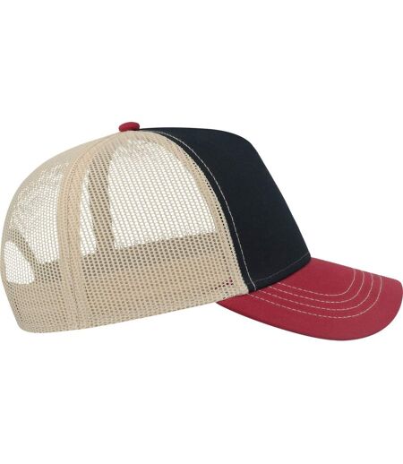 Casquette trucker rapper adulte bleu marine / bordeaux / kaki Atlantis