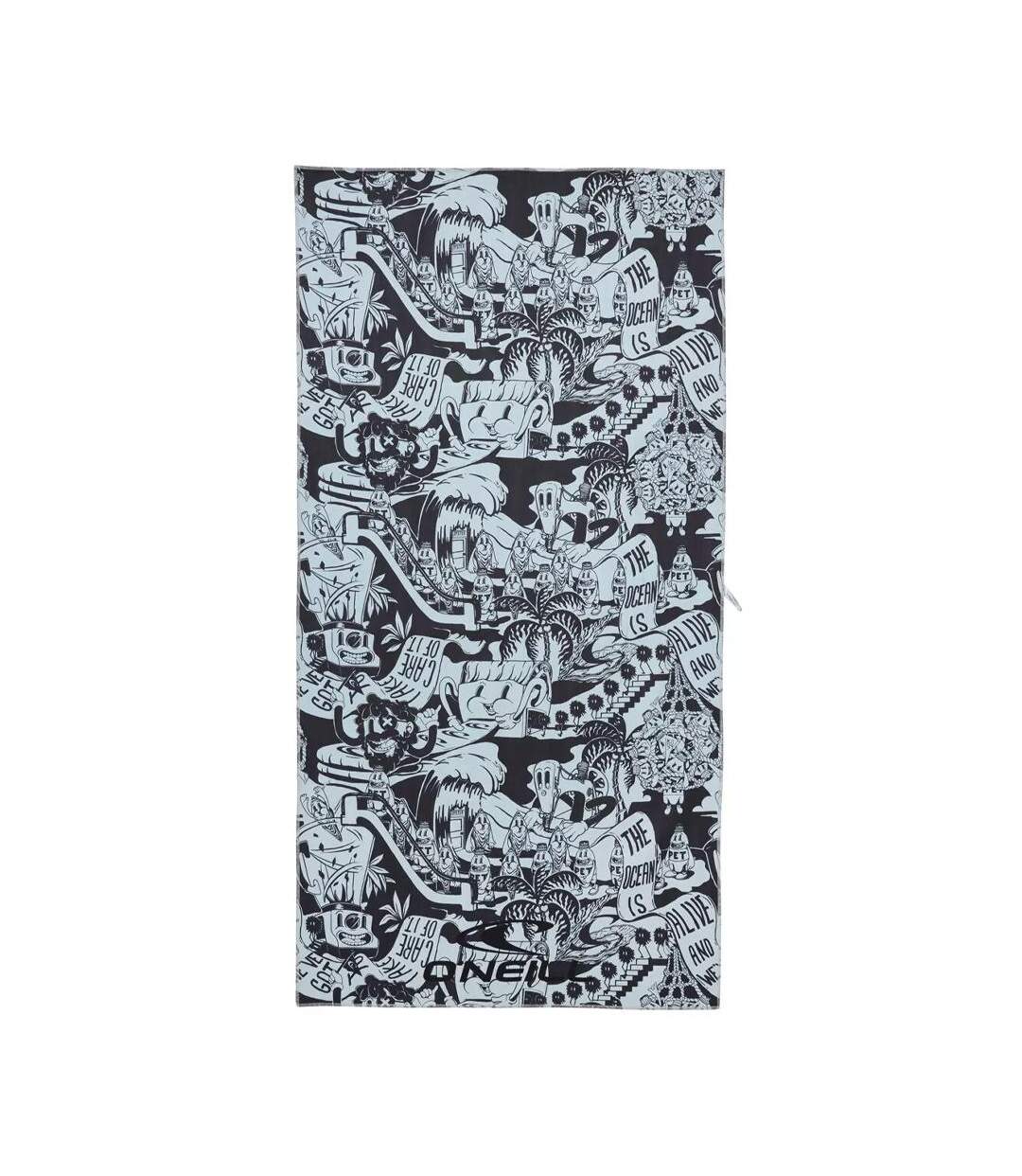 Serviette noire/bleu homme o'neill towel-1