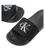 Claquettes Motif/style Logo Brodé Femme Triple Noir Calvin Klein-4