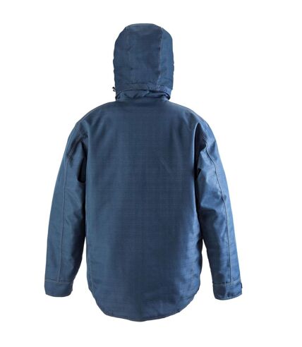 WORK-GUARD by Result Unisex Adult Textured Denim Jacket (Navy Blue)