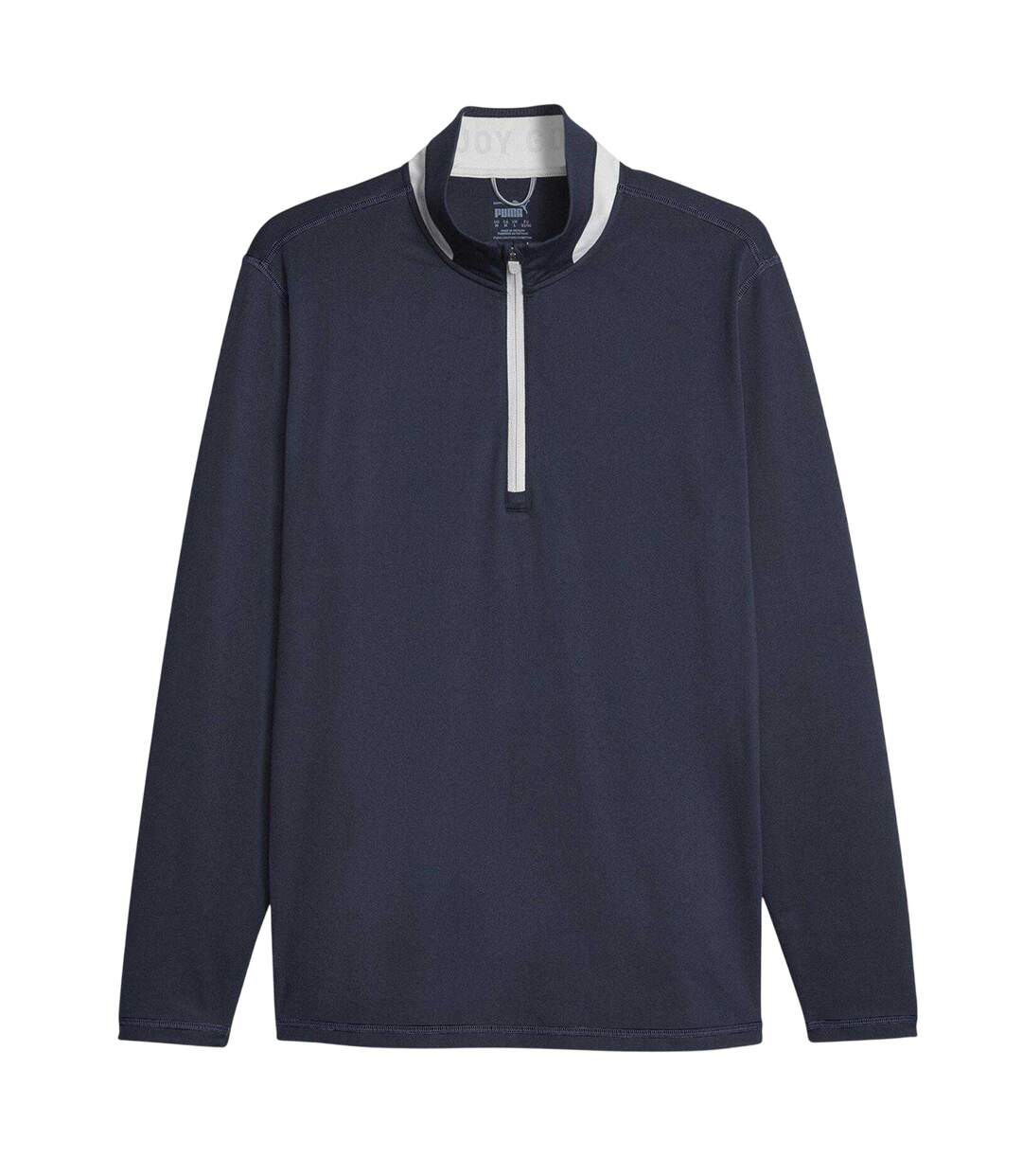 Mens Quarter Zip Jumper Navy Ash Grey Puma-2