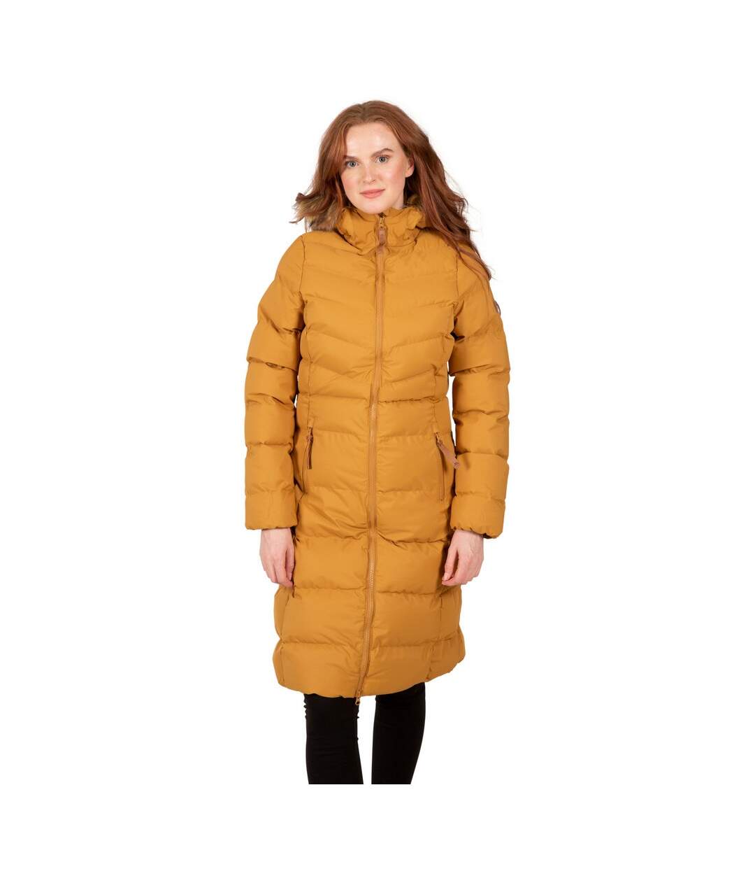 Doudoune Longue Audrey Femme Beige Foncé Trespass-1