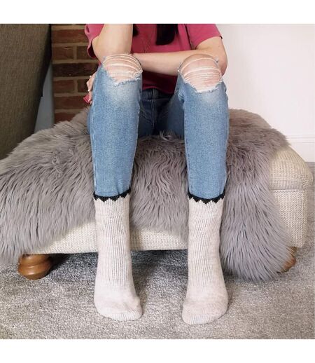 Chaussettes Femme Alpaga Laine Chaudes Basses