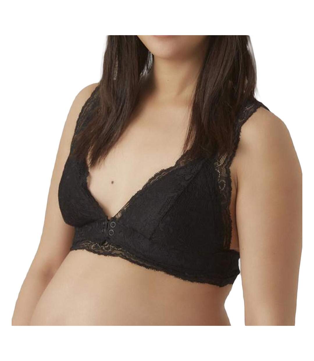 x2 soutien gorge de grossesse orange/noir femme mamalicious enia - l-2