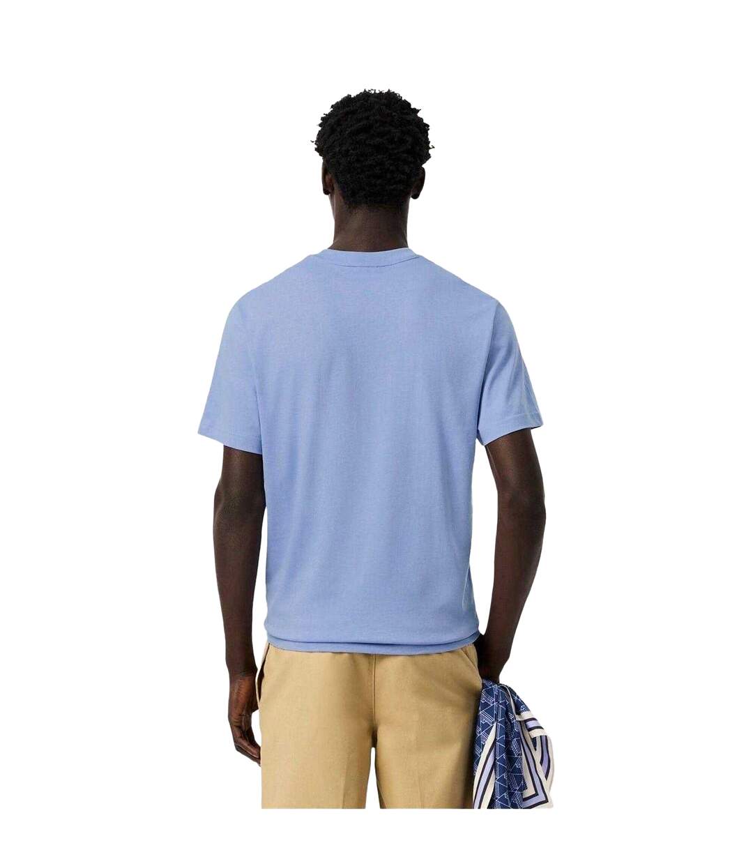 T-shirt Motif/style Logo Brodé Homme Bleu Delft Lacoste-3