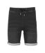 Wombat Mens Denim Drawstring Shorts (Black) - UTRW8836