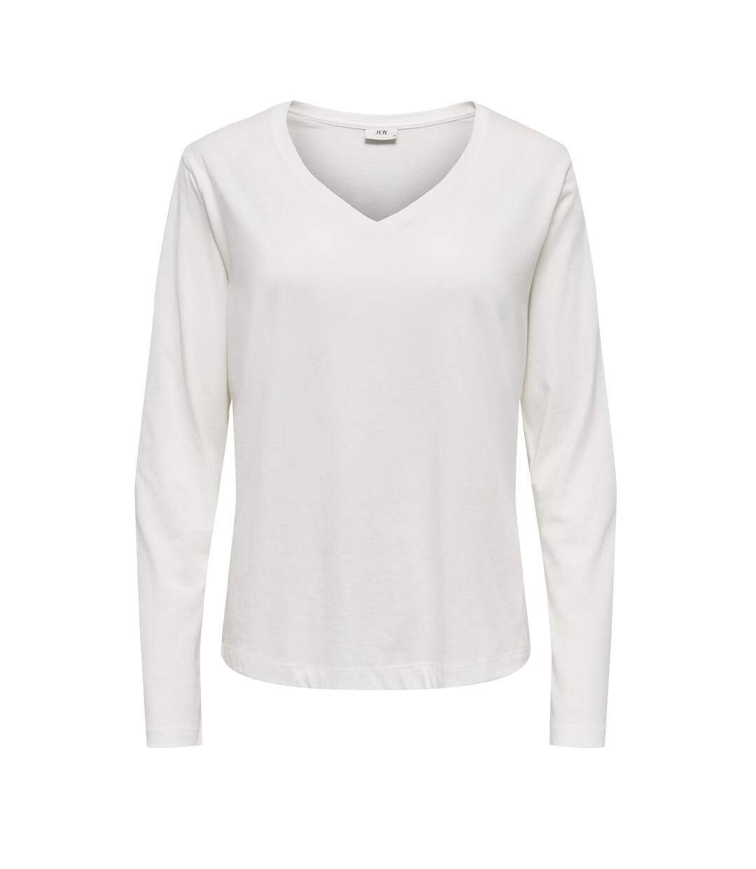 T-Shirt manches longues blanc femme jdy rex-1