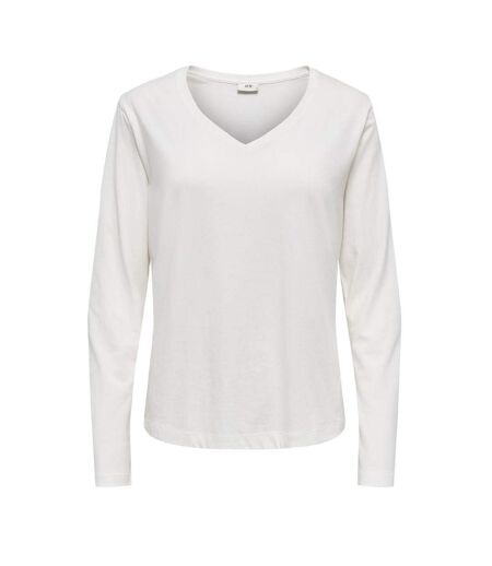 T-Shirt manches longues blanc femme jdy rex