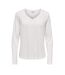 T-Shirt manches longues blanc femme jdy rex-1