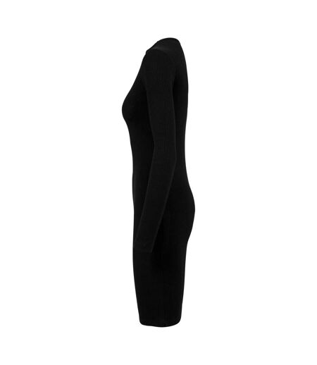 Robe Motif/style Côtelé Femme Noir Urban Classics