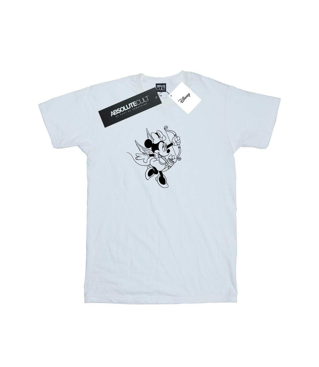 Disney Womens/Ladies Minnie Mouse Love Cherub Cotton Boyfriend T-Shirt (Blanc) - UTBI38133-1