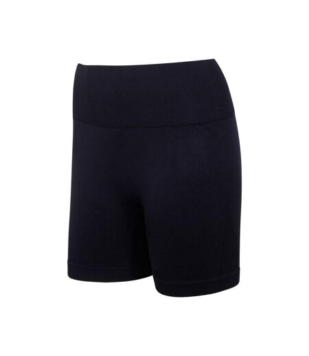 Womens/ladies plain active shorts black Silky