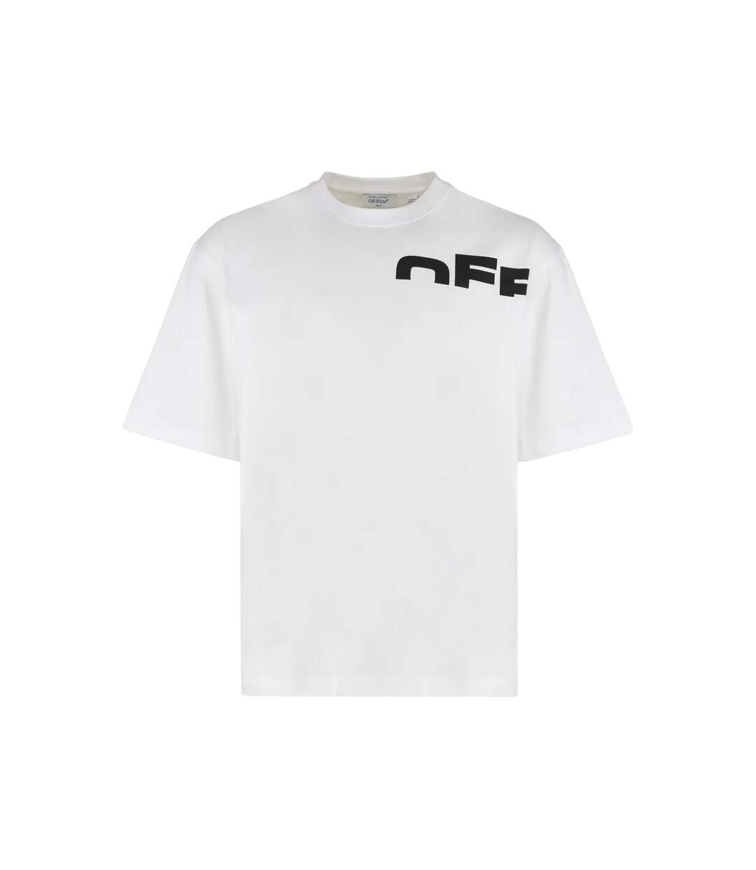 Mens Shred Skater T-shirt White Black Off White-1