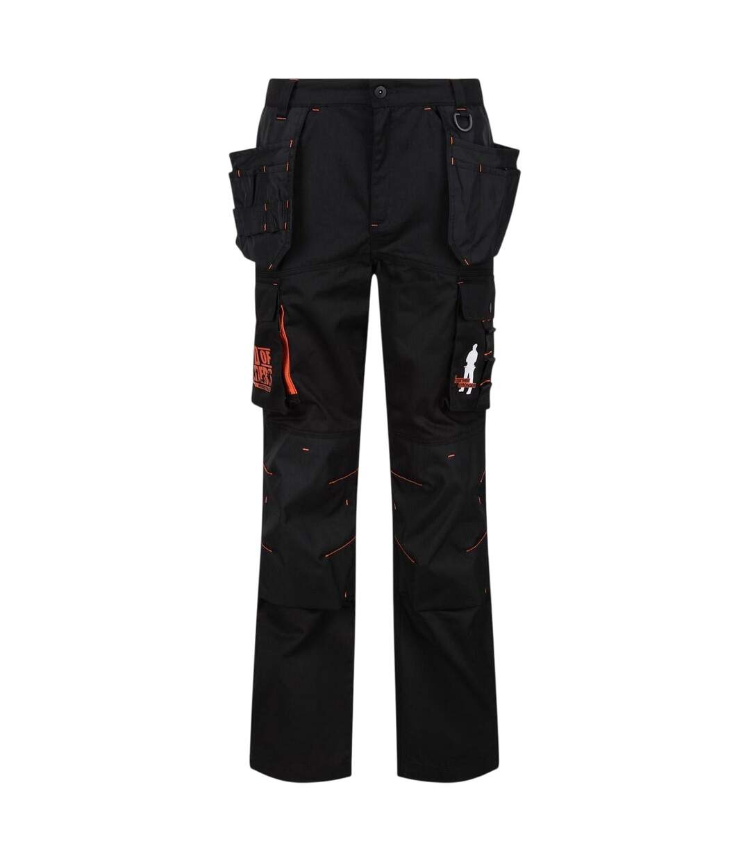 Mens Work Cargo Trousers Black Band Of Builders-2