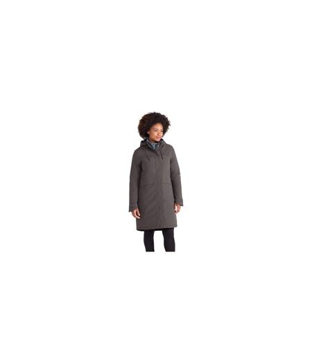 Womens/ladies Avery Waterproof Long Length Jacket Khaki Mountain Warehouse
