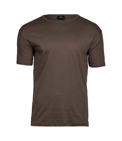 Mens interlock t-shirt chocolate brown Tee Jays