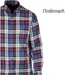 CHALLENGER CH2026 — Chemise à carreaux manches longues bordeaux et bleu : chaleur en Coton gratté et coupe confort-4