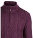Pull camionneur col montant zippé 30% laine PIXEL1-3