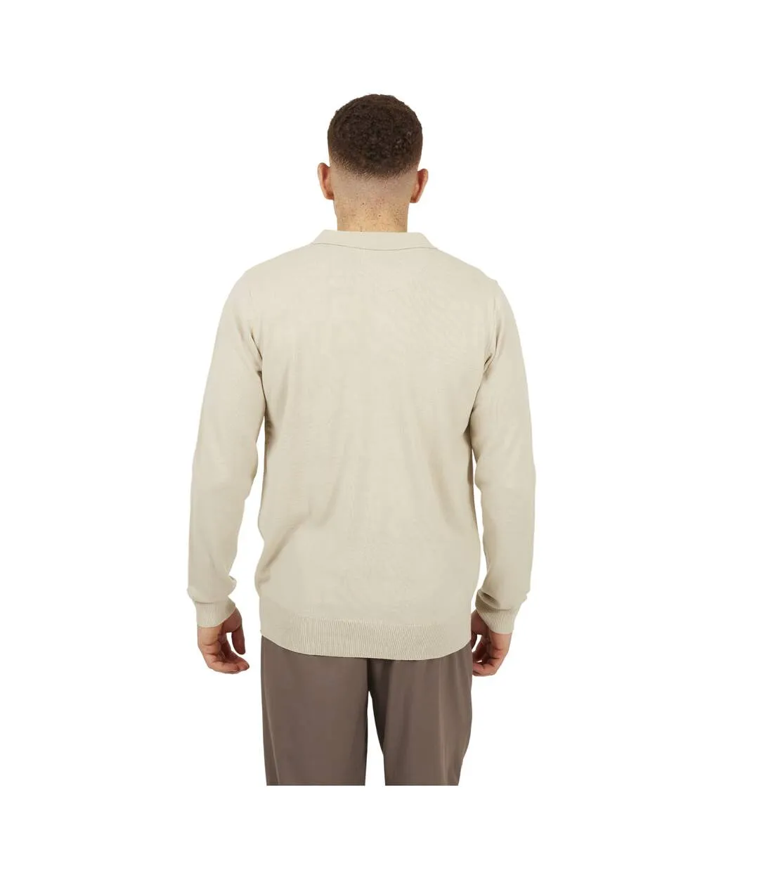 Polo Manches Longues Homme Blanc Cassé Brave Soul-2