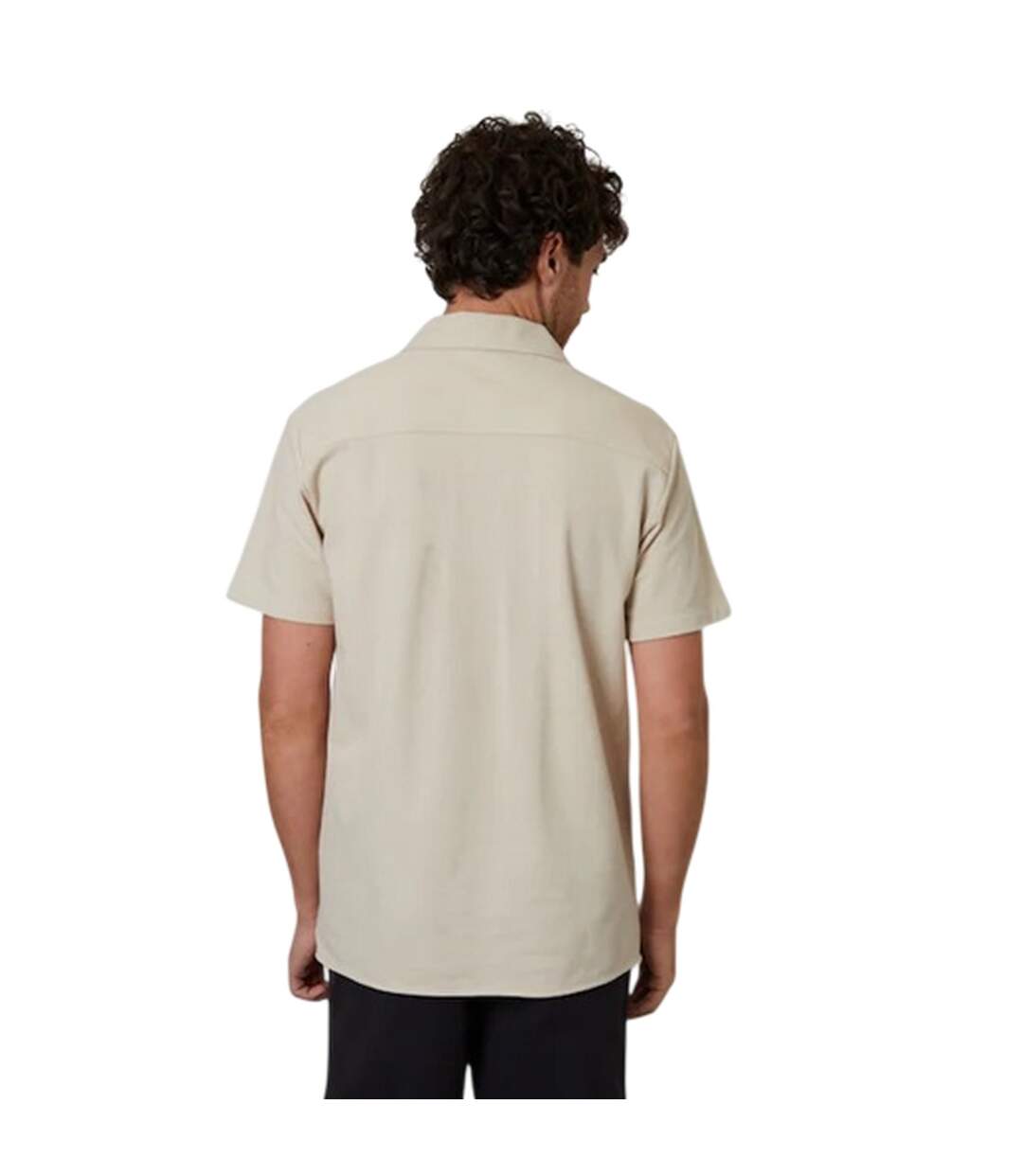 Mens Kaylian Regular Short-sleeved Shirt Stone Threadbare-3