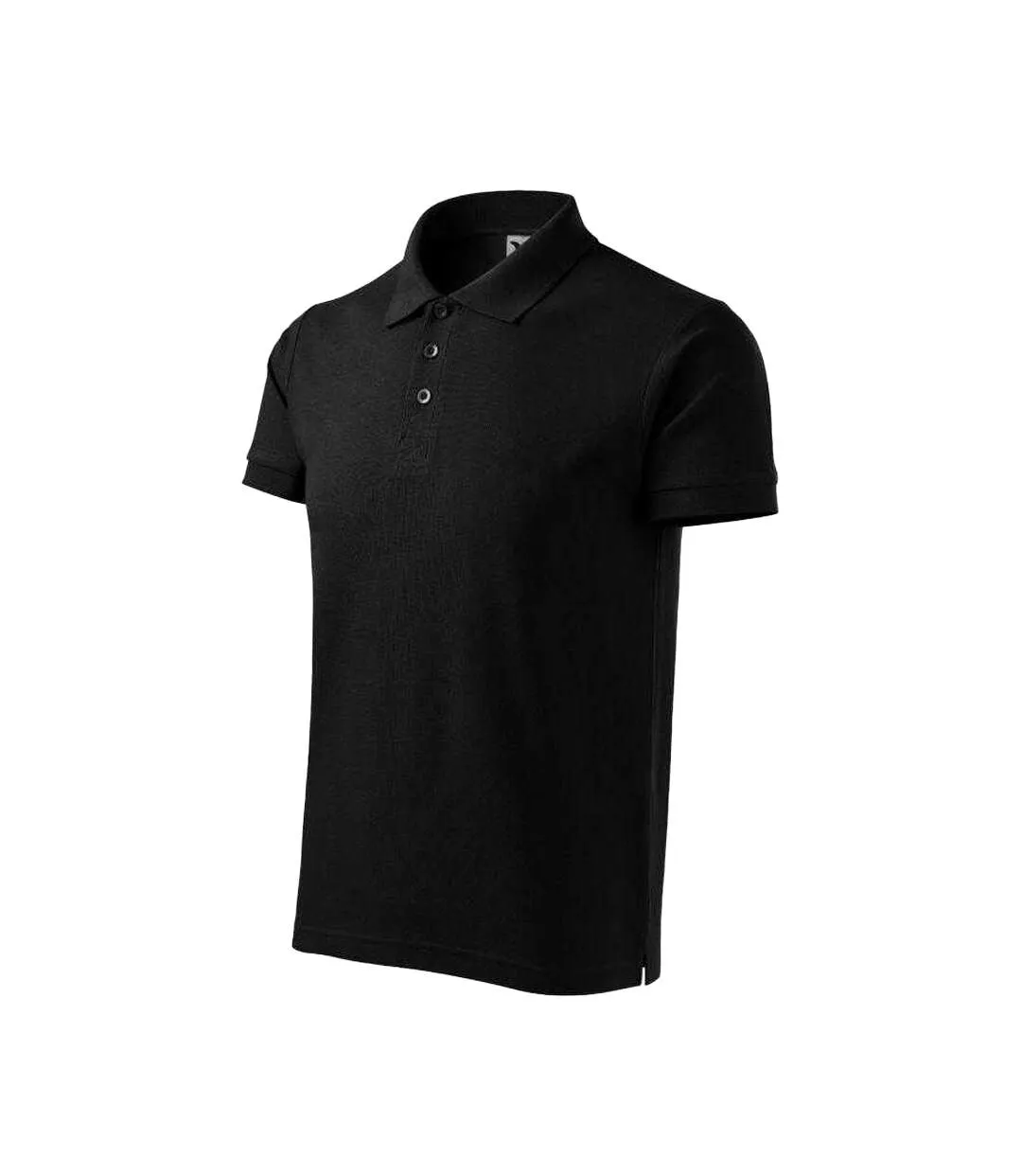 Mens Heavy Cotton Polo Shirt Black Malfini-2