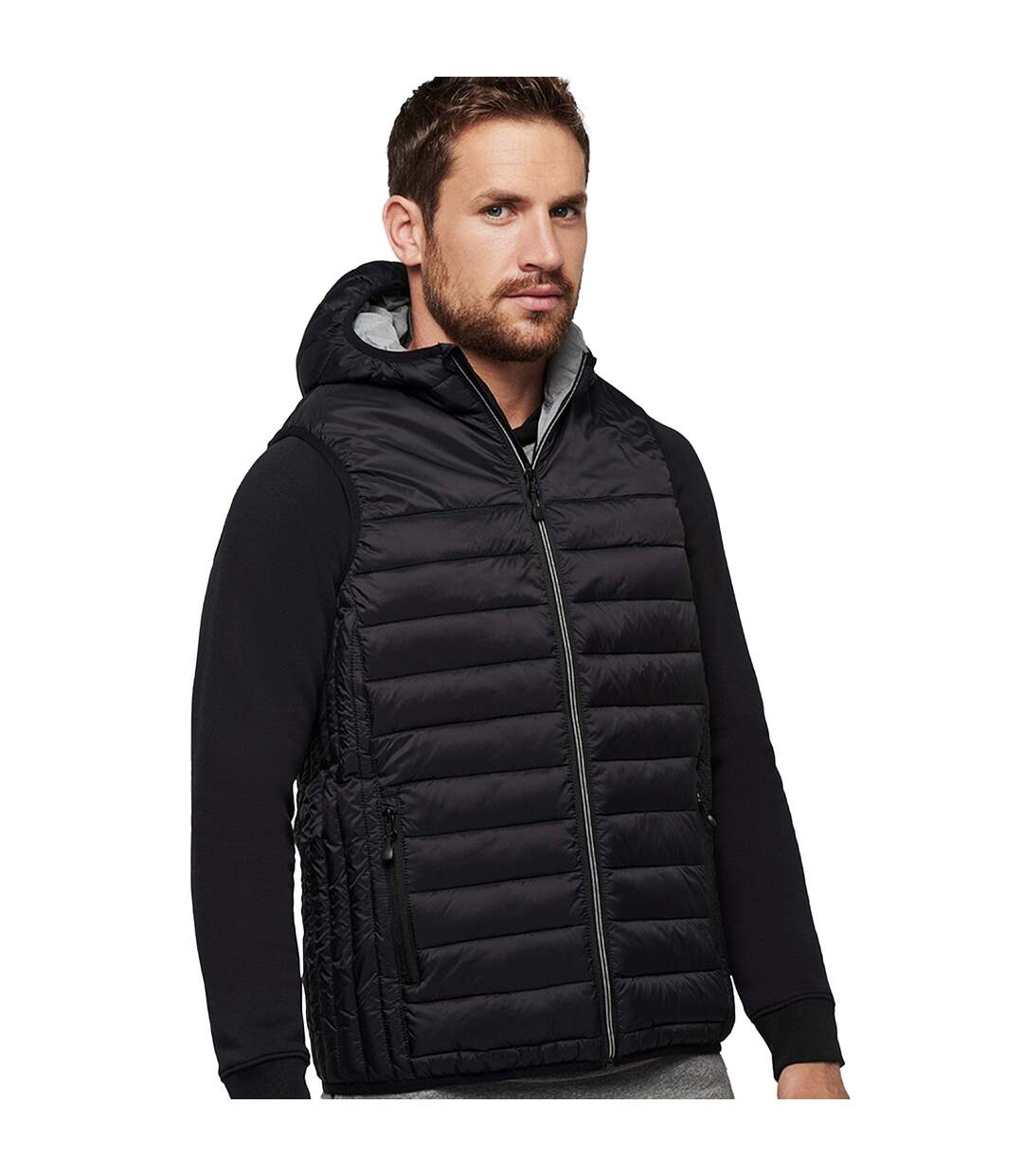 Proact Bodywarmer rembourré à capuche pour hommes (Noir) - UTPC4041