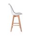 Tabouret de bar en bois scandinave Home Factory - H. 105 cm - Blanc