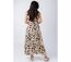 Robe coupe longue fendue IMANY imprimé ethnique noir et beige Coton Du Monde-4