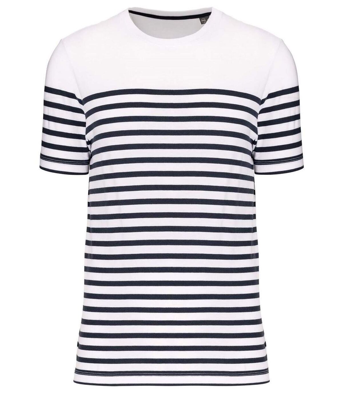 T-shirt rayé coton bio marinière homme - k3033 - blanc et bleu marine