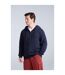 Mens Woody Organic Zipped Hoodie Dark Blue Animal-1