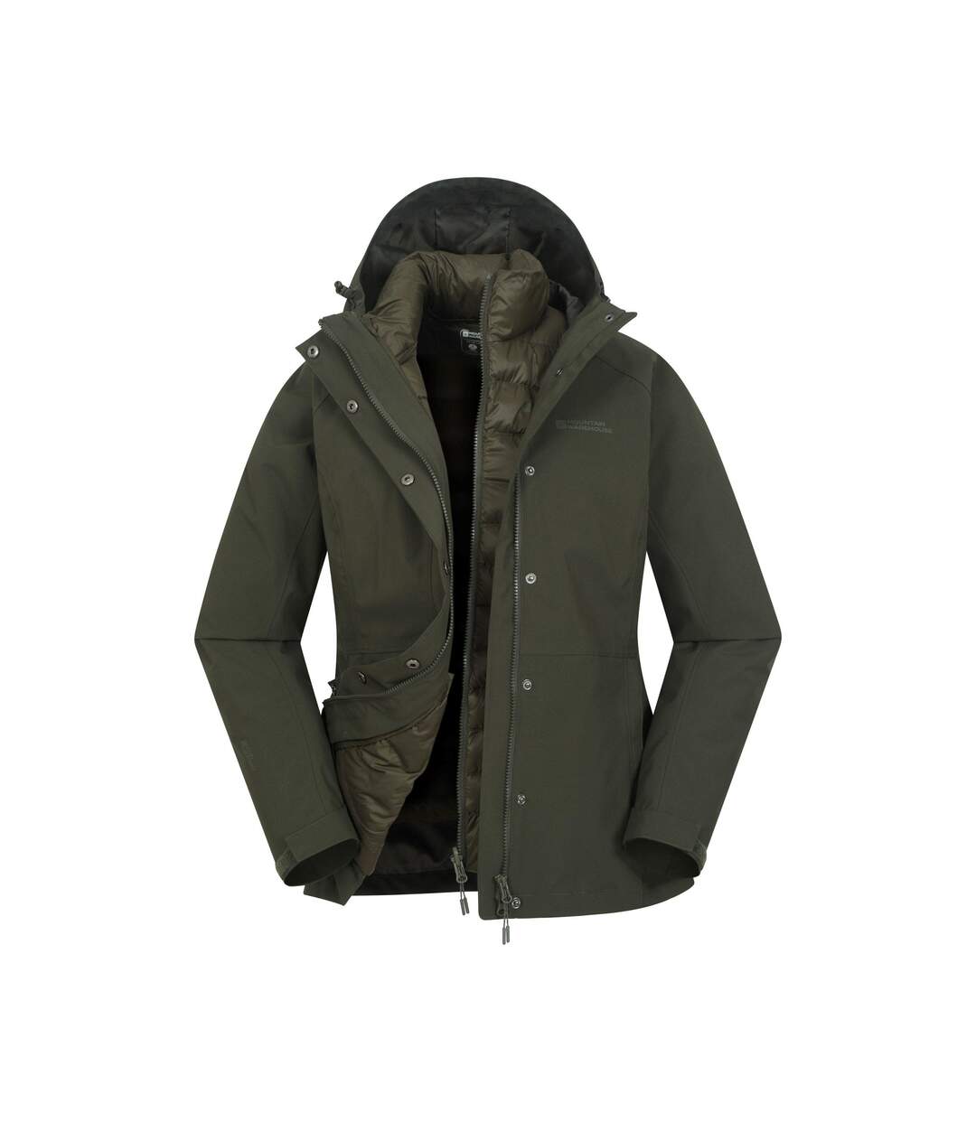 Doudoune Matelassée Alaskan Femme Vert Kaki Mountain Warehouse-1
